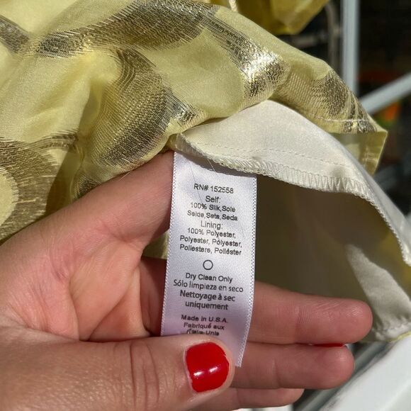 Anthropologie Delfi Collective Silk Metallic Blouse NWT - Picture 5 of 11